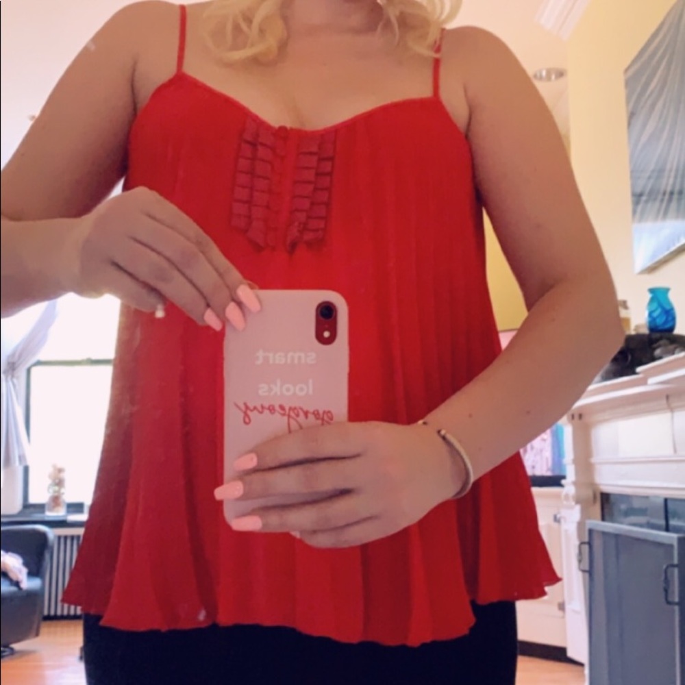 Free People Beautiful Stunning Red Tank Top